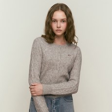 키르시 여성용 스몰 체리 케이블 니트 가디건