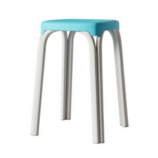 비올레따젬마 컬러풀 플라스틱 보조 스툴 29 x 33 x 48 cm, 라이트블루, 1개