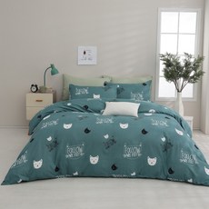 Ishur 伊舒爾 雲絲棉兩用被床包3件組 貓貓樂園
