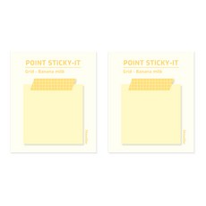 모노라이크 포인트 스티키 VER.2, Grid Banana milk, 1개입, 2개