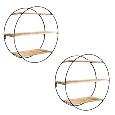 圓形3層壁掛式置物架 YT_RA1337 2入, 混色, 三級