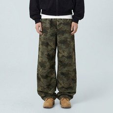 콘피아르 남성용 밀리터리 카모 벌룬핏 와이드 밴딩 팬츠 TC9555