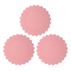 플라이토 실리콘 레이스 냄비받침, 인디핑크, 3개
