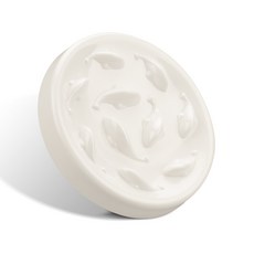 카르노코리아 반려동물 피쉬패턴 슬로우 식기 M, 화이트, 1개