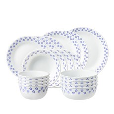 코렐 베리 페리 플라워 원형 4인 홈 식기세트 18p, 혼합색상, 식기 18p, 1세트