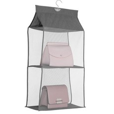 Market A 衣架多用途包包收納架 2層 炭灰色, 1入, 2個