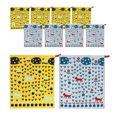 부엌다옴 북유럽풍 주방 핸드타올 2종 x 5p 세트, 새싹 옐로우, 새싹 화이트, 1세트