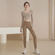 몰투데이 여성용 발레 요가 상하의 세트