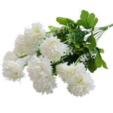 妮奧琳人造花室內裝飾花束, 白色, 1個