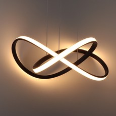 원하 LED 뫼비우스 팬던트 30W 조명, 블랙