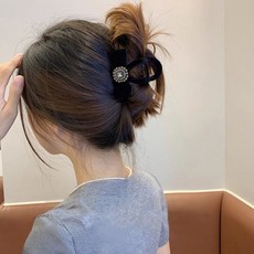비비뮤아 스토우 스톤장식 럭셔리 미니 헤어집게핀 HR645