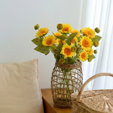 아르띠콜로 조화 해바라기 꽃 부쉬, 혼합색상, 5개