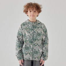 커버낫키즈 주니어용 홀패턴 어센틱 로고 경량 점퍼