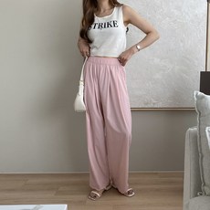 린다샵 여성용 브릿즈 와이드 핀턱 밴딩 팬츠 cppt12339k35