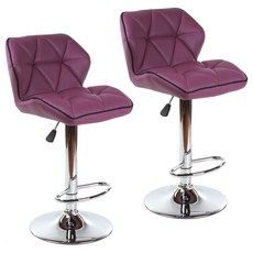 베스트렉 캔디 발걸이형 홈바의자 A110 2개, 퍼플