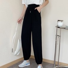 Elsso 女性休閒彈性鬆緊腰束口褲 2件組