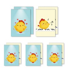 小圓雞線圈繪畫本45頁 2款*5入組, 黃綠色, 1套