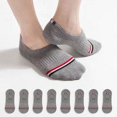 Si Ner socks 女款防滑柔軟前環點綴毛圈氣墊船型襪8雙組