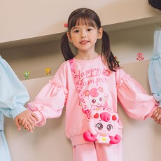 emotioncastle 女童款 奇妙萌可 哈啾萍 舒適穿搭 泡泡袖大學T