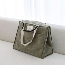 Ymmama 輕量絎縫雙層大容量尿布包, 卡其色