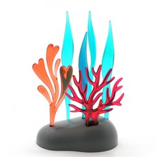 공드린 비비드 코랄픽 디저트 티푸드용 포크, 다크그레이, 1개