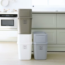 가쯔 브라우니 다용도 분리수거함 50L x 4p, 브라운