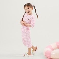 올로미미 오가닉 자카드 7부 실내복 상하의 세트