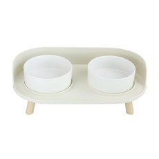 寵物兩件套餐具 SP347, 象牙白, 1組