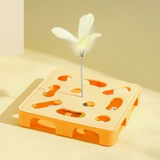 PASTEL PET 寵物方形轉盤玩具 28 x 28 x 5.5 cm, 黃色, 1個