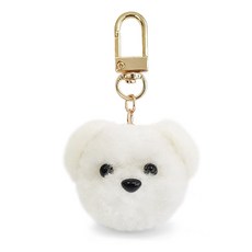 LOWWIN 小狗造型鑰匙圈, 白色的, 1個