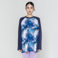 에이치머스 여성용 레히브 오버핏 긴팔 래쉬가드