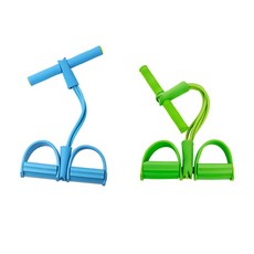 彩色瑜珈帶健身器材伸展踏板彈力帶 2件組, 天空, 黃色