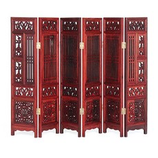 藍色活木微型古董家具屏風, 單色