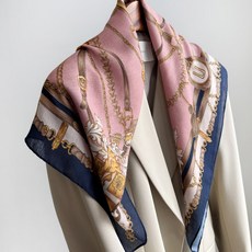 Vavisoo Kevit 經典皮帶鍊條羊毛觸感方巾