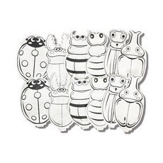 Coloroon 昆蟲著色DIY組 (6款x2入), 瓢蟲、鍬蟲、蜘蛛、聖甲蟲、螞蟻、螳螂, 2組