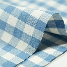 渲染格紋20支平織綿布 SH-256, 藍色A, 1入