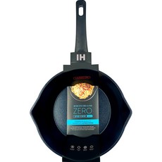 LIVING ON IH電磁爐適用全鑄造不沾平底鍋 ZERO 24cm, 黑色, 多功能鍋 24cm