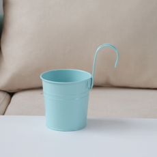 Misoroun 微笑彩色分離式多用途陽台掛式花盆, 淺藍色, 1個