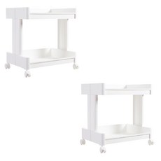 YT_RA996 이동형 바퀴 다용도 정리 선반 확장 2p, 2단