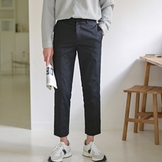 플레이즈 남성용 뒷밴딩 치노 면 스판 슬랙스