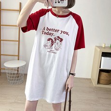 短袖哺乳印花上衣