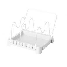 냄비뚜껑 받침 3단 다용도 정리함 YT_RA473, 화이트, 1개