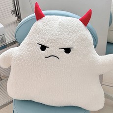 Jbloom 可愛長角幽靈玩偶抱枕, 白色