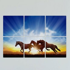 GGOOMIM 多框畫 奔馳的三匹馬 tf252