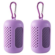 Hensen 便攜式運動纖薄毛巾, 2個, 紫色