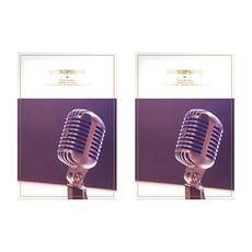 Block Mart MUSIC 帆布畫 麥克風 2入