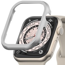 SINJIMORU Apple Watch 金屬邊框 錶圈 保護殼 保護套, 銀色