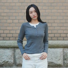 JUCY JUDY 女性撞色層次羅紋針織衫 JZKT026B