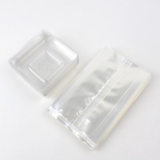 Inp 透明方形餅乾塑膠袋含底托組 大, 50個, 透明