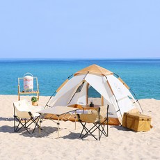 Teseum泰迪熊 Grovy 帳篷, 4人用, 象牙白